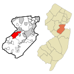 Middlesex County New Jersey Incorporated and Unincorporated areas North Brunswick Township Highlighted